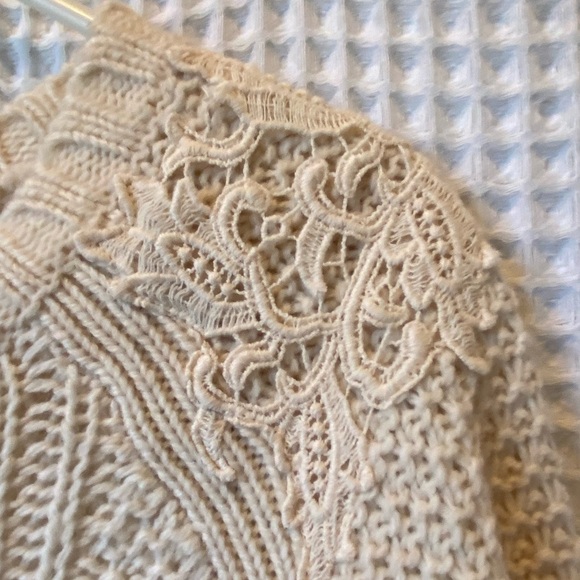 Talbots Cream Cable Knit Sweater - Picture 2 of 6